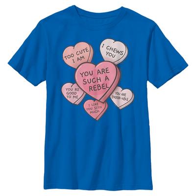 Star Wars - Rebellion Candy Hearts - Valentine's Day - Kids T-Shirt - Royal blue - Front