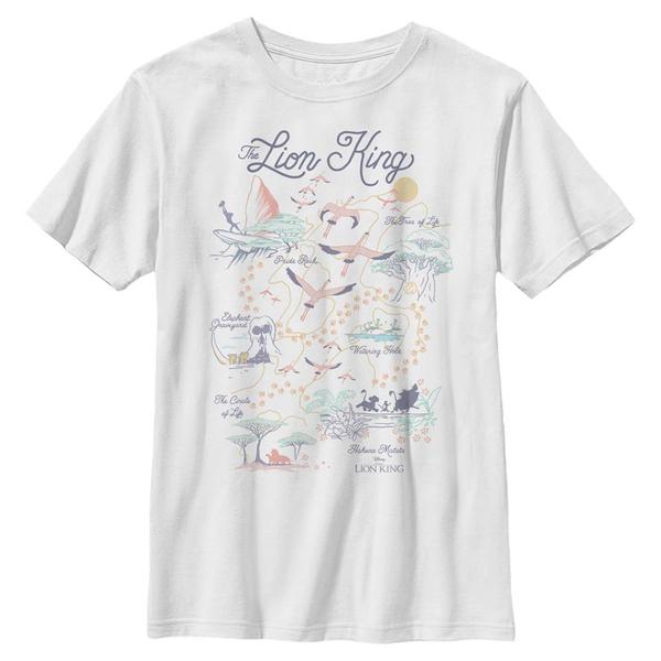 Aperçu: Disney - Le Roi lion - Skupina Map of the World - Enfant T-shirt - Blanc - Devant