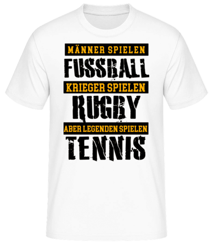 Vorschau: Legenden Spielen Tennis - Männer Basic T-Shirt - Weiß - Vorne