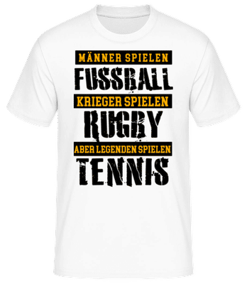 Legenden Spielen Tennis - Männer Basic T-Shirt - Weiß - Vorne