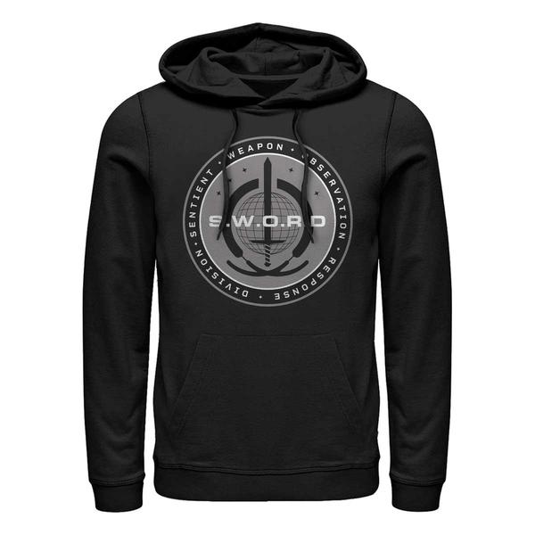 Vorschau: Marvel - WandaVision - Logo Sword Pocket - Unisex Hoodie - Schwarz - Vorne