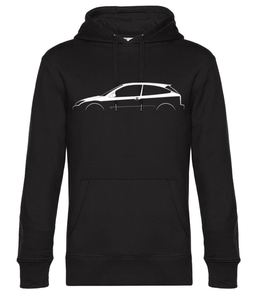 Aperçu: 'Ford Focus SVT Mk I' Silhouette - Sweat à capuche premium Unisexe - Noir - Devant