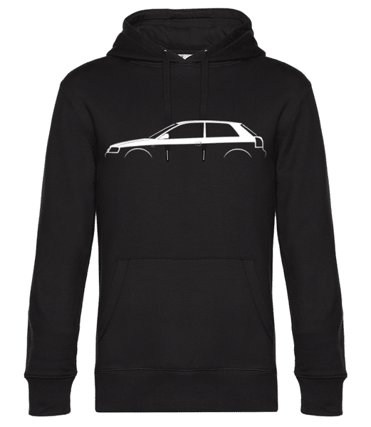 'Audi A3 (8L)' Silhouette - Sweat à capuche premium Unisexe - Noir - Devant