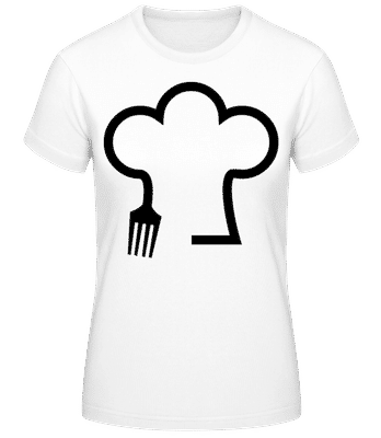 Chapeau De Chef Avec Fourchette - T-shirt femme B&C - Blanc - Devant