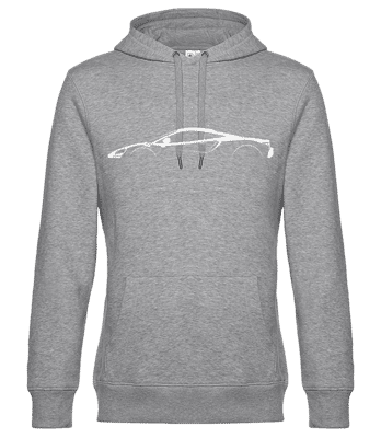 'McLaren Artura' Silhouette - Pánska štandardná mikina s kapucňou - Melírovo šedá - Predné