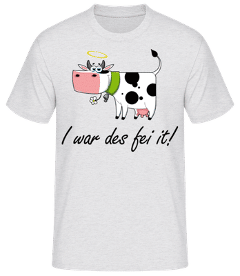 I War Des Fei It - Männer Basic T-Shirt - Grau meliert - Vorne
