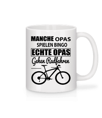 Opa Radfahren - Tasse - Weiß - Vorne