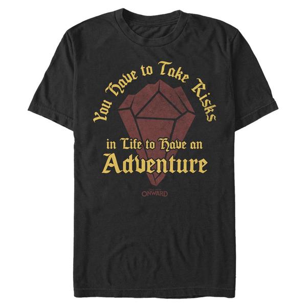 Aperçu: Pixar - En avant - Phoenix Gem Risk for Adventure - Homme T-shirt - Noir - Devant