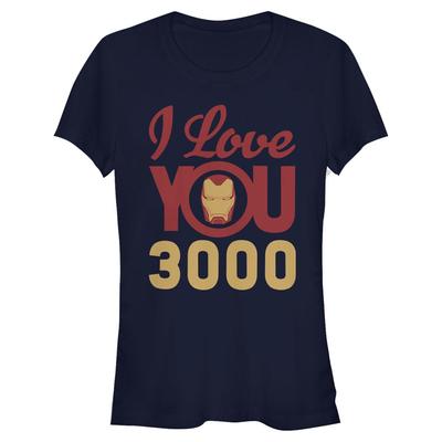 Marvel - Avengers Endgame - Iron Man 3000 Icon Face - Femme T-shirt - Bleu marine - Devant