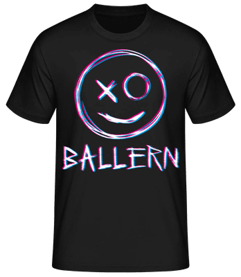 Ballern - Männer Basic T-Shirt - Schwarz - Vorne