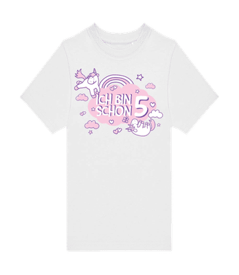 Ich Bin Schon 5 - Kinder T-Shirt B&C - Weiß - Vorne