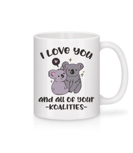 Aperçu: I Love You And Your Koalities - Mug en céramique blanc - Blanc - Devant