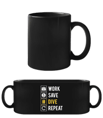 Work Save Dive Repeat · Tasse Noire
