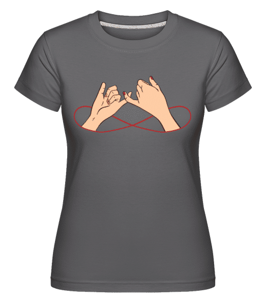 Preview: BFF Fingerschwur -  Shirtinator Women's T-Shirt - Anthracite - Front