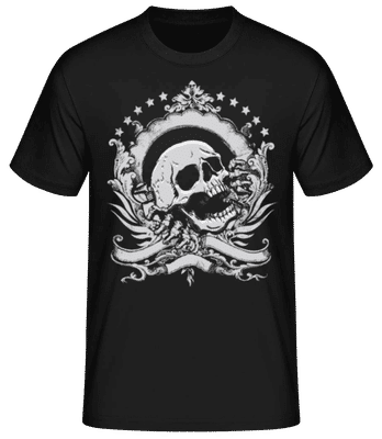 Totenkopf Logo - Männer Basic T-Shirt - Schwarz - Vorne