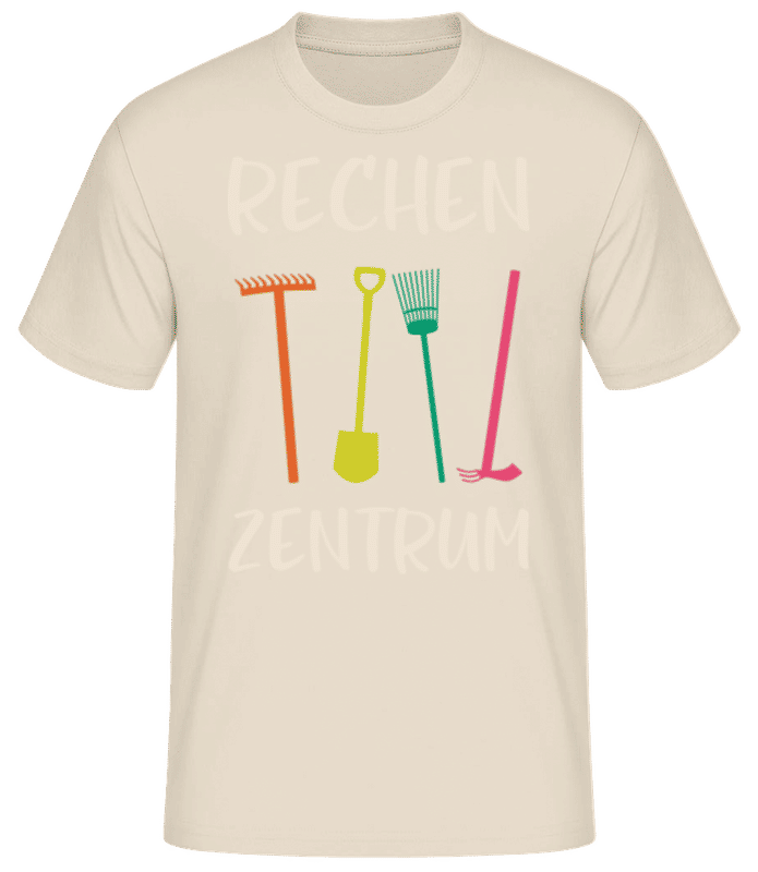 Vorschau: Rechenzentrum - Männer Basic T-Shirt - Creme - Vorne