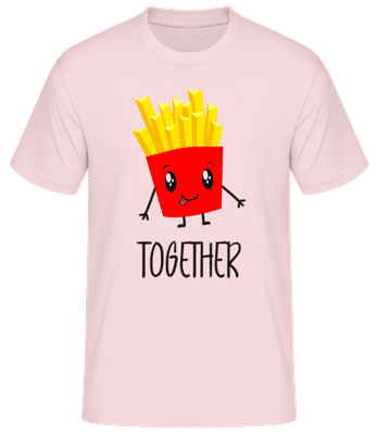 Better Together Fries - Men's Basic T-Shirt - Pink - Front