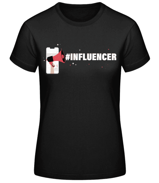 Aperçu: Influencer - T-shirt standard Femme - Noir - Devant