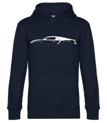 'Bugatti Chiron Super Sport' Silhouette - Sweat à capuche standard homme - Bleu marine - Devant