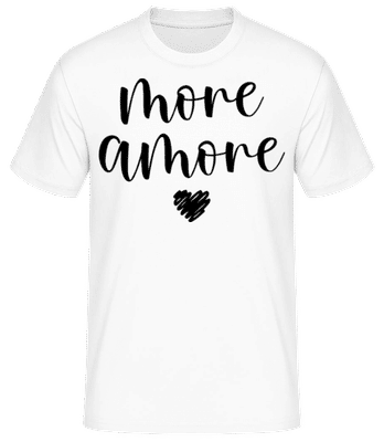More Amore - Men's Basic T-Shirt - White - Front