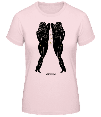 Female Zodiac Sign Gemini - Dámské basic tričko - Růžová - Napřed