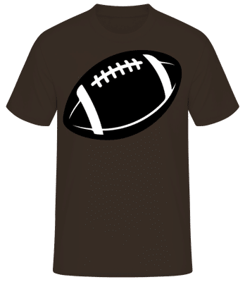 Americký Fotbal - Pánské basic tričko - Hnědá - Napřed