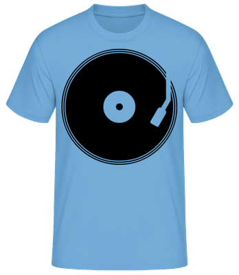 Enregistrement DJ - T-shirt standard Homme - Bleu clair - Devant