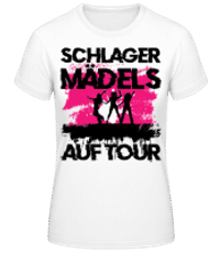 Schlager Mädels - Frauen Basic T-Shirt - Weiß - Vorne