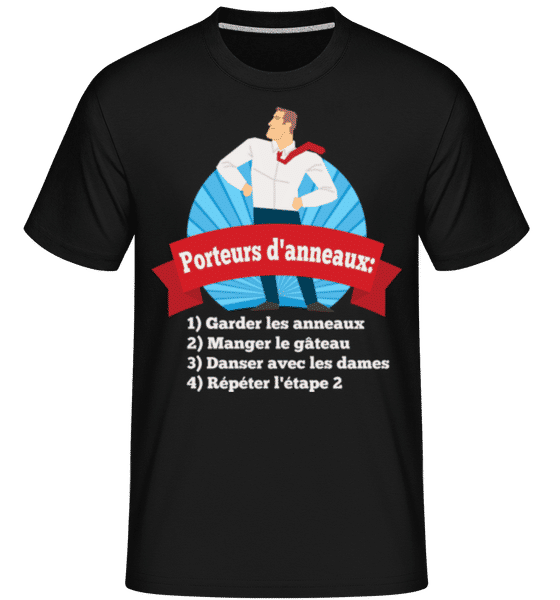 Aperçu: Porteurs D'anneaux -  T-Shirt Shirtinator homme - Noir - Devant