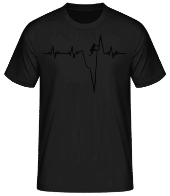 Bouldering Heartbeat - T-shirt standard Homme - Noir - Devant
