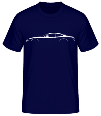 'Jaguar XKR (X100)' Silhouette - Men's Basic T-Shirt - Navy - Front