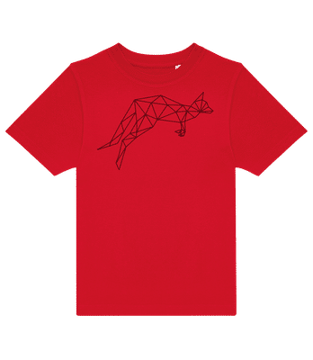 Polygon Kangourou - T-shirt enfants B&C - Rouge - Devant
