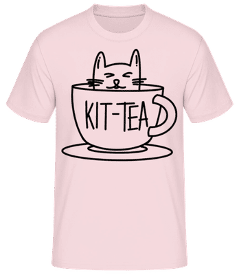 Kit Tea - Men's Basic T-Shirt - Pink - Front