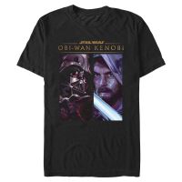 Star Wars - Obi-Wan Kenobi - Obi-Wan Kenobi & Darth Vader Kenobi Panels - Men's T-Shirt - Black - Front