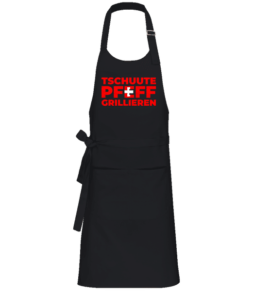 Aperçu: Tschuute Pfeff Grillieren - Tablier standard - Noir - Devant