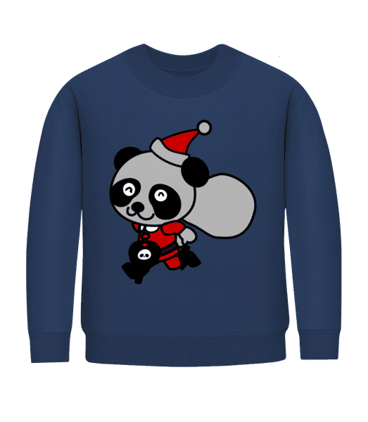 Aperçu: Ours De Noël - Sweatshirt Enfant - Bleu marine - Devant