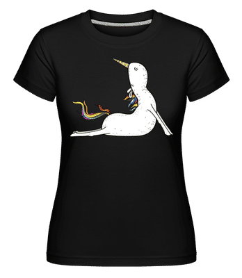 Yoga Licorne En Prière -  T-shirt Shirtinator femme - Noir - Devant