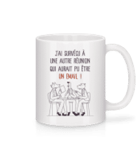 J’ai Survécu À Une Autre Réunion - Mug en céramique blanc - Blanc - Devant