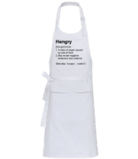 Hangry Definition - Tablier professionnel - Blanc - Devant