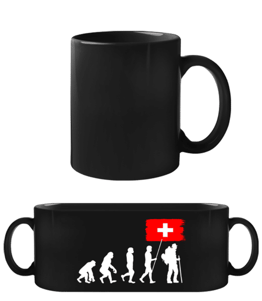 Aperçu: Évolution Suisse - Tasse Noire - Noir - Devant
