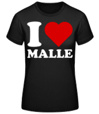 I Love Malle - Camiseta básica de mujer - Negro - delante