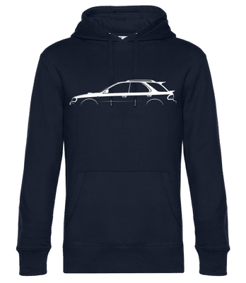 'Subaru Impreza WRX STi GF' Silhouette - Männer Standard Hoodie - Marine - Vorne