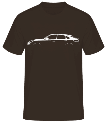 'Porsche Cayenne Turbo GT' Silhouette - T-shirt standard Homme - Marron - Devant