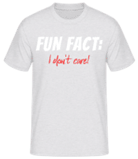 Fun Fact I Dont Care - T-shirt standard Homme - Gris chiné - Devant
