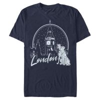 Disney Classics - 101 dálmatas - Pongo & Perdita London Pups - Hombres Camiseta - Marino - delante