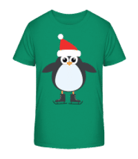 Pingouin De Patin À Glace - T-shirt bio Enfant Stanley Stella 2.0 - Vert - Devant
