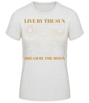 Astrology Sun Moon - Camiseta básica de mujer - Gris moteado - delante
