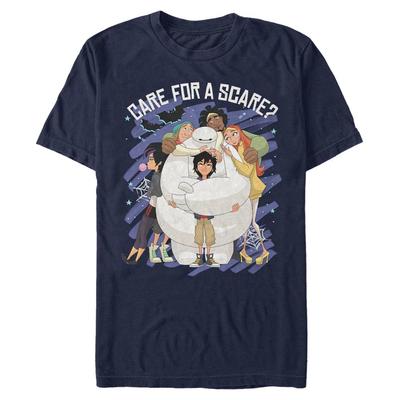 Disney - Les Nouveaux Héros - Skupina Scare Baymax - Homme T-shirt - Bleu marine - Devant