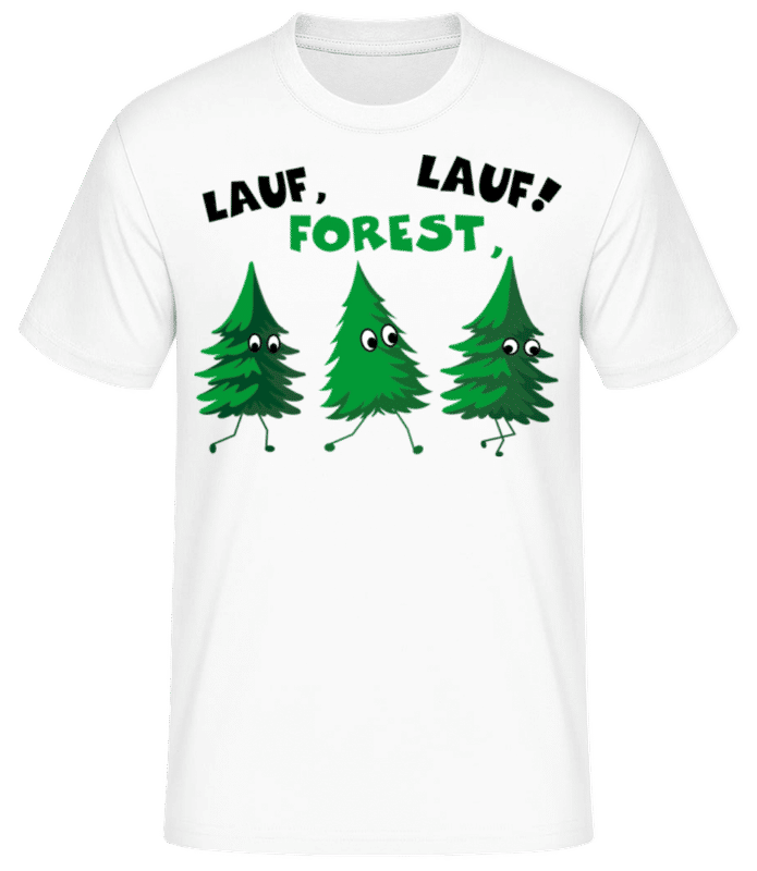 Vorschau: Lauf Forest Lauf - Männer Basic T-Shirt - Weiß - Vorne