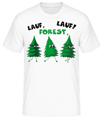 Lauf Forest Lauf - Männer Basic T-Shirt - Weiß - Vorne